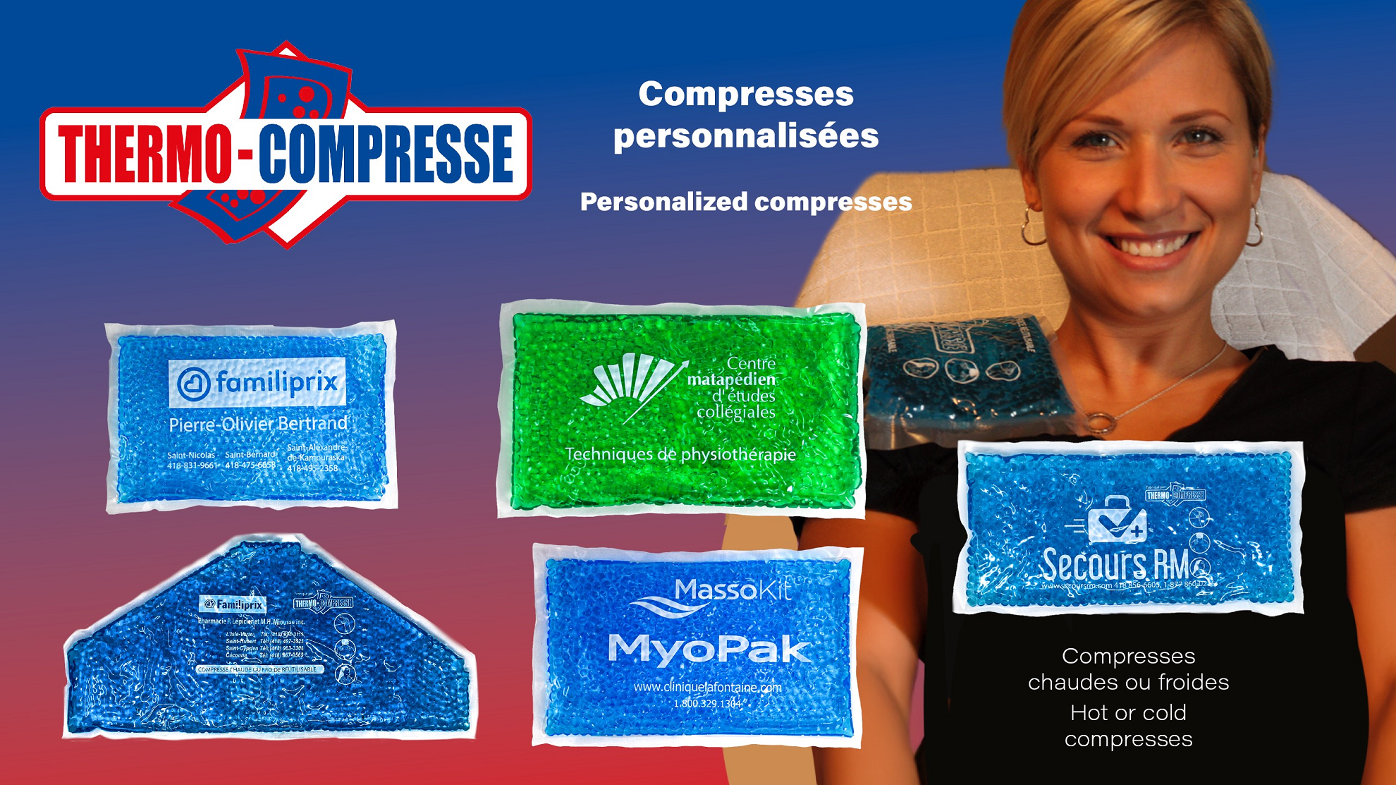 Compresses personnalisées